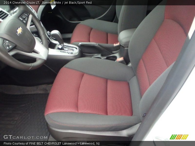 Summit White / Jet Black/Sport Red 2014 Chevrolet Cruze LT