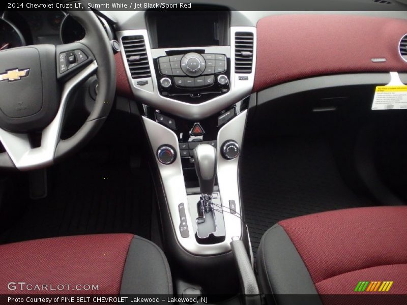 Summit White / Jet Black/Sport Red 2014 Chevrolet Cruze LT