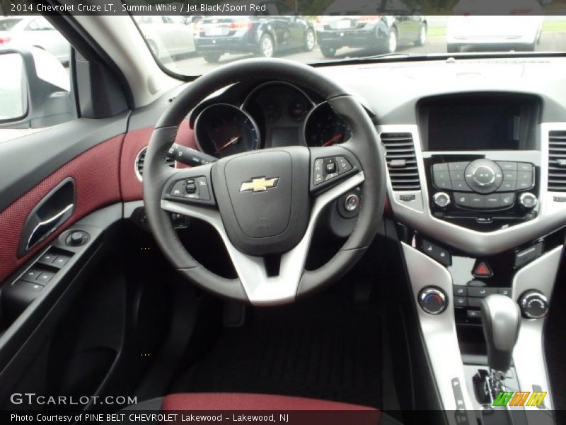 Summit White / Jet Black/Sport Red 2014 Chevrolet Cruze LT