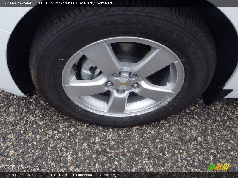 Summit White / Jet Black/Sport Red 2014 Chevrolet Cruze LT