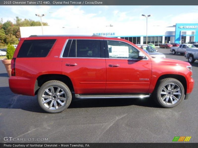 Crystal Red Tintcoat / Cocoa/Dune 2015 Chevrolet Tahoe LTZ 4WD