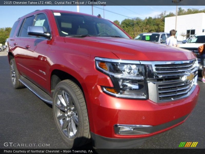 Crystal Red Tintcoat / Cocoa/Dune 2015 Chevrolet Tahoe LTZ 4WD