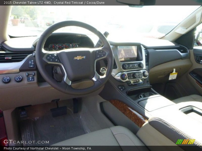 Crystal Red Tintcoat / Cocoa/Dune 2015 Chevrolet Tahoe LTZ 4WD
