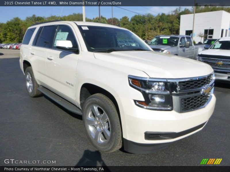 White Diamond Tricoat / Cocoa/Dune 2015 Chevrolet Tahoe LT 4WD