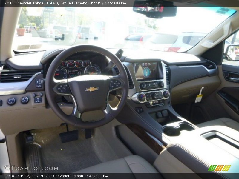 White Diamond Tricoat / Cocoa/Dune 2015 Chevrolet Tahoe LT 4WD