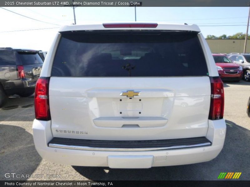 White Diamond Tricoat / Cocoa/Dune 2015 Chevrolet Suburban LTZ 4WD
