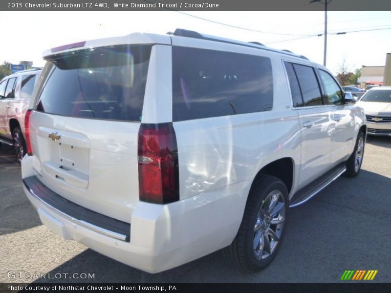 White Diamond Tricoat / Cocoa/Dune 2015 Chevrolet Suburban LTZ 4WD