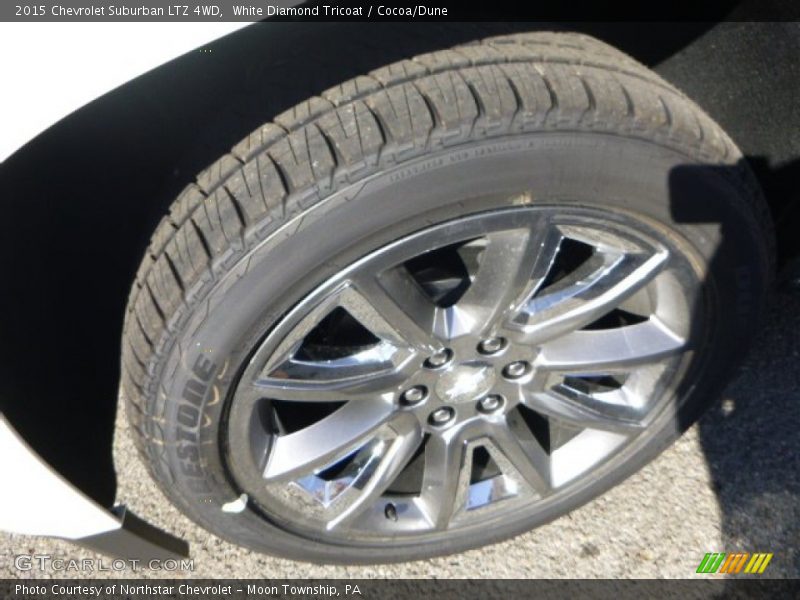 White Diamond Tricoat / Cocoa/Dune 2015 Chevrolet Suburban LTZ 4WD