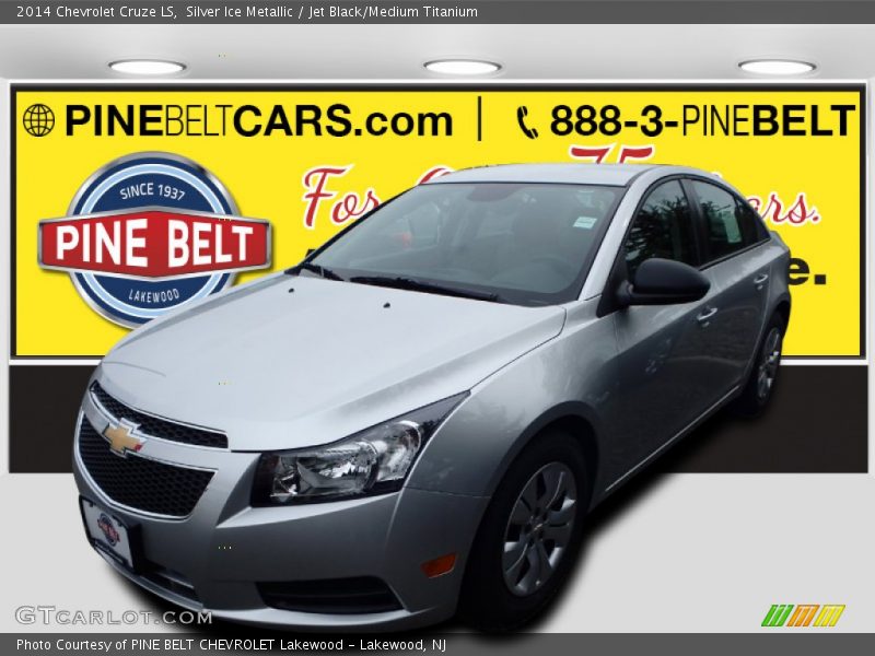 Silver Ice Metallic / Jet Black/Medium Titanium 2014 Chevrolet Cruze LS