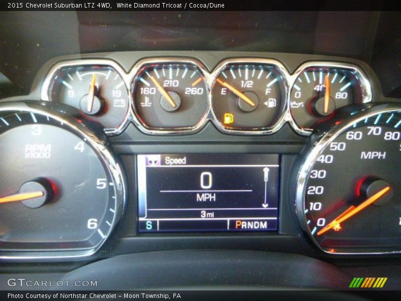 White Diamond Tricoat / Cocoa/Dune 2015 Chevrolet Suburban LTZ 4WD