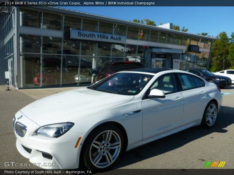 Alpine White / BMW Individual Champagne 2014 BMW 6 Series 650i xDrive Gran Coupe