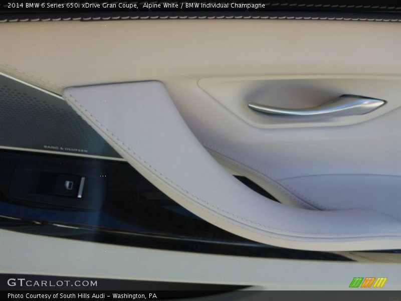 Alpine White / BMW Individual Champagne 2014 BMW 6 Series 650i xDrive Gran Coupe