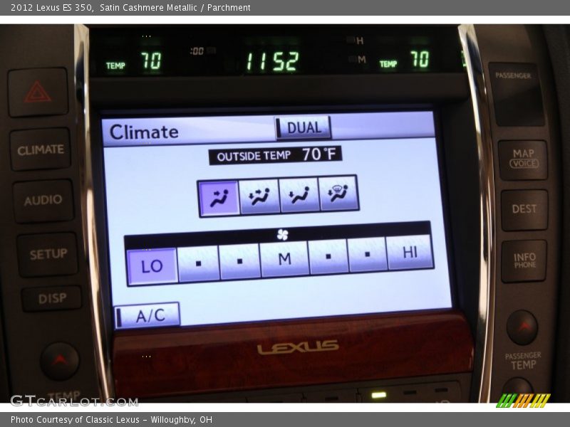 Satin Cashmere Metallic / Parchment 2012 Lexus ES 350