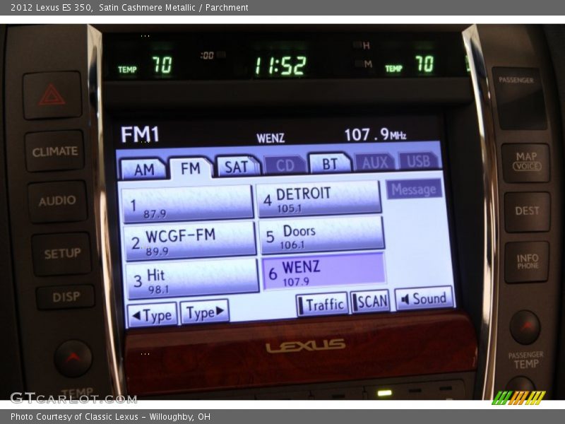 Satin Cashmere Metallic / Parchment 2012 Lexus ES 350