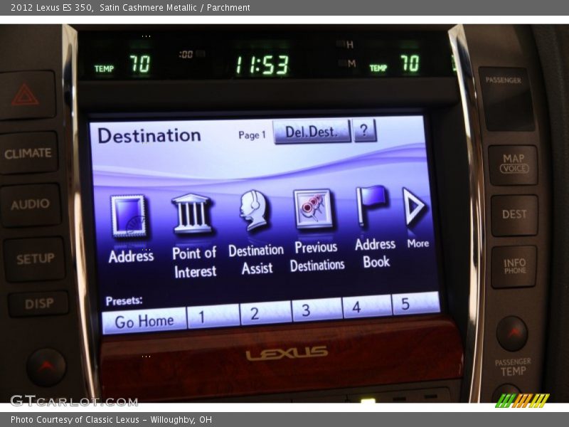Satin Cashmere Metallic / Parchment 2012 Lexus ES 350