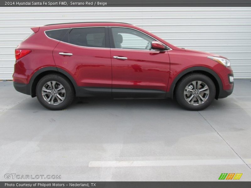 Serrano Red / Beige 2014 Hyundai Santa Fe Sport FWD