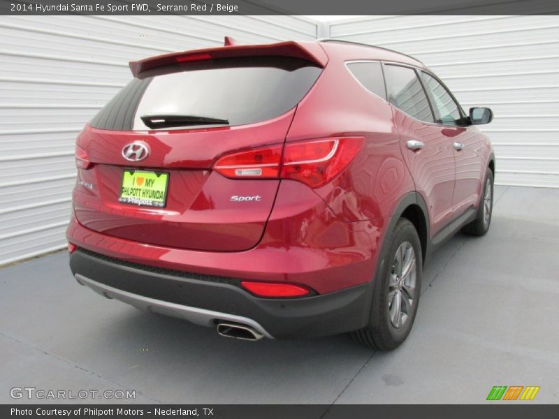 Serrano Red / Beige 2014 Hyundai Santa Fe Sport FWD
