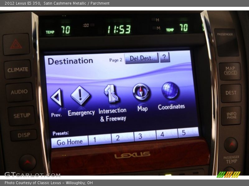 Satin Cashmere Metallic / Parchment 2012 Lexus ES 350