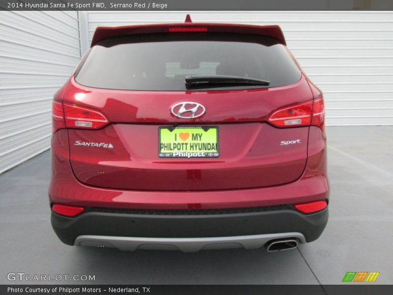 Serrano Red / Beige 2014 Hyundai Santa Fe Sport FWD