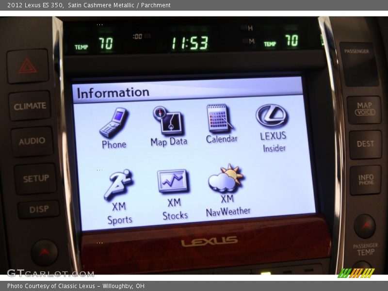 Satin Cashmere Metallic / Parchment 2012 Lexus ES 350