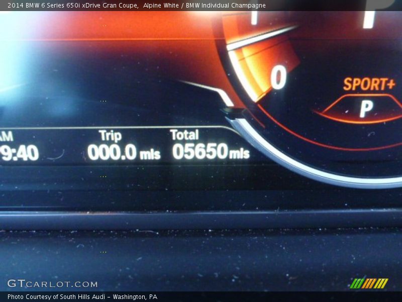 Alpine White / BMW Individual Champagne 2014 BMW 6 Series 650i xDrive Gran Coupe