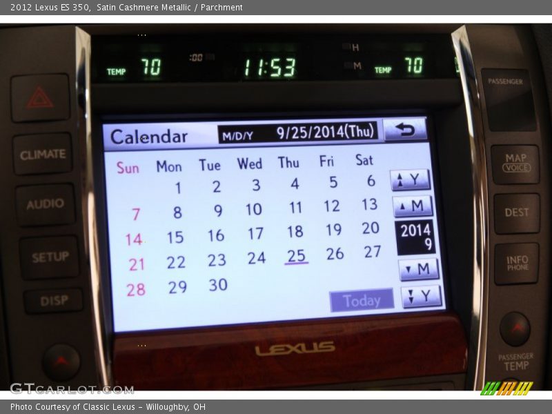 Satin Cashmere Metallic / Parchment 2012 Lexus ES 350