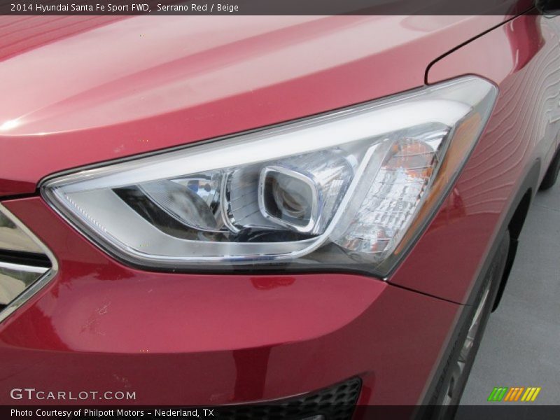 Serrano Red / Beige 2014 Hyundai Santa Fe Sport FWD