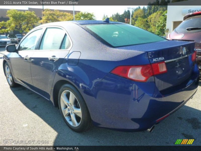 Vortex Blue Pearl / Ebony 2011 Acura TSX Sedan