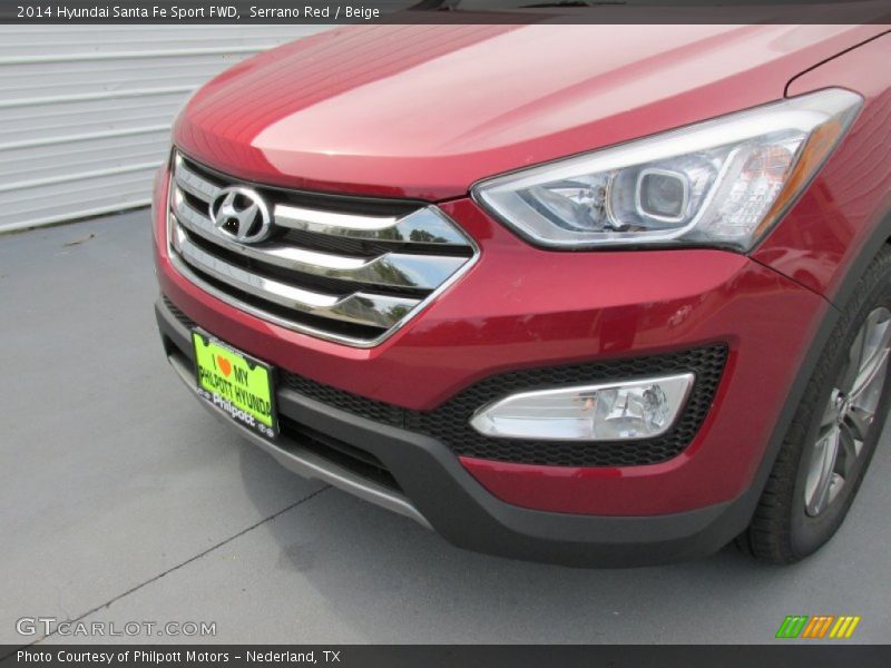 Serrano Red / Beige 2014 Hyundai Santa Fe Sport FWD