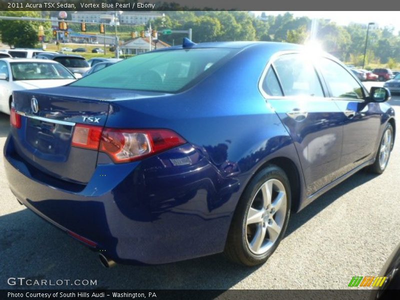 Vortex Blue Pearl / Ebony 2011 Acura TSX Sedan