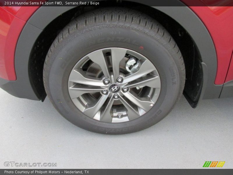 Serrano Red / Beige 2014 Hyundai Santa Fe Sport FWD
