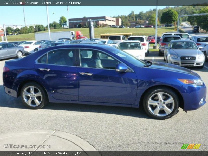 Vortex Blue Pearl / Ebony 2011 Acura TSX Sedan