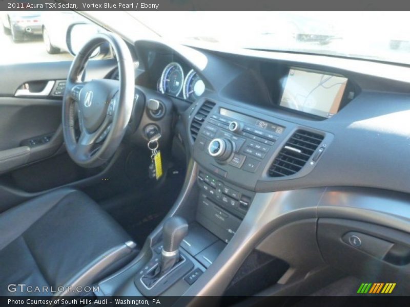 Vortex Blue Pearl / Ebony 2011 Acura TSX Sedan