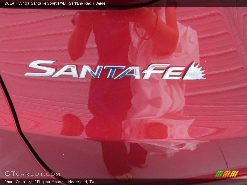 Serrano Red / Beige 2014 Hyundai Santa Fe Sport FWD