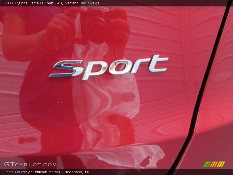 Serrano Red / Beige 2014 Hyundai Santa Fe Sport FWD