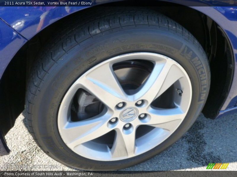 Vortex Blue Pearl / Ebony 2011 Acura TSX Sedan
