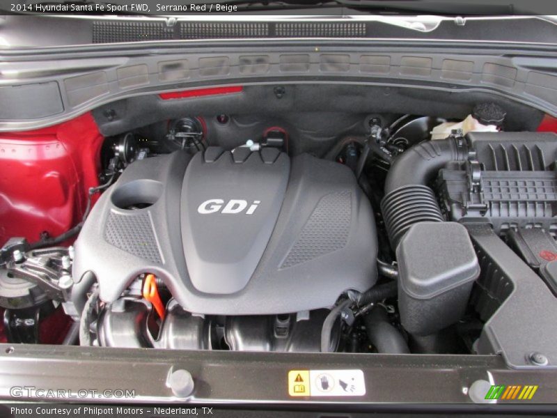 Serrano Red / Beige 2014 Hyundai Santa Fe Sport FWD