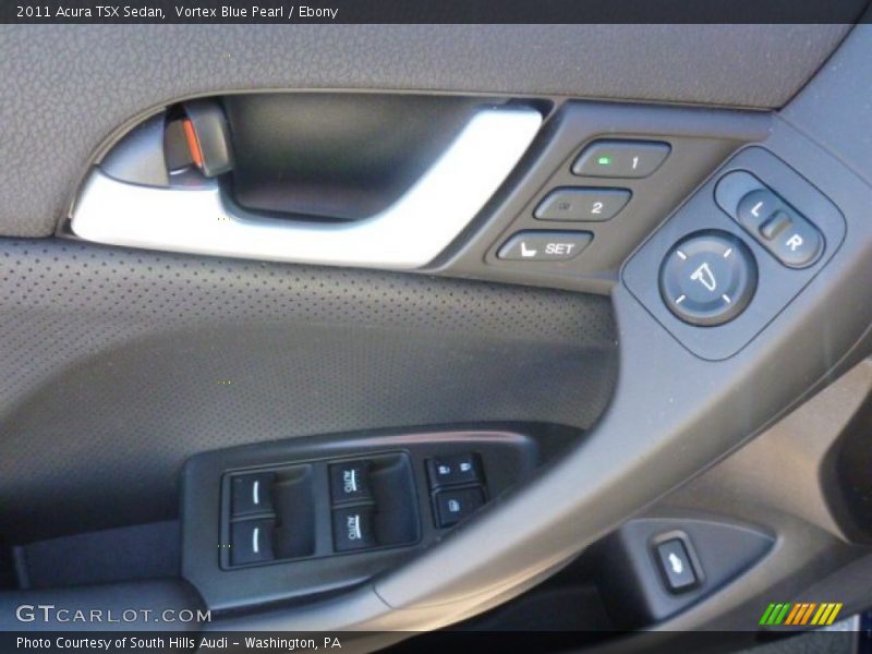 Vortex Blue Pearl / Ebony 2011 Acura TSX Sedan