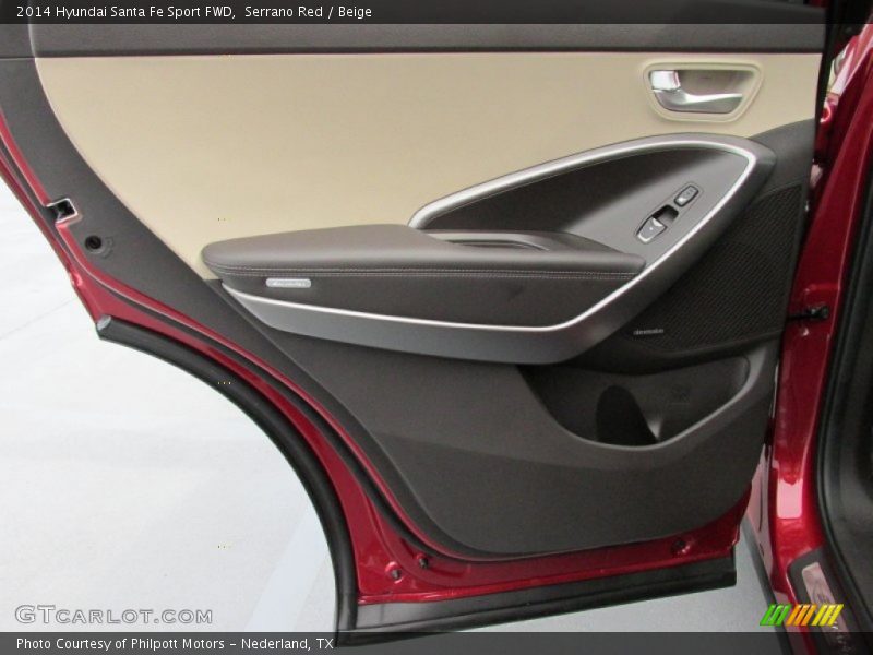 Serrano Red / Beige 2014 Hyundai Santa Fe Sport FWD