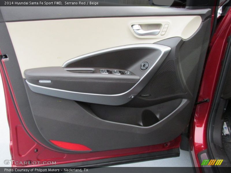 Serrano Red / Beige 2014 Hyundai Santa Fe Sport FWD