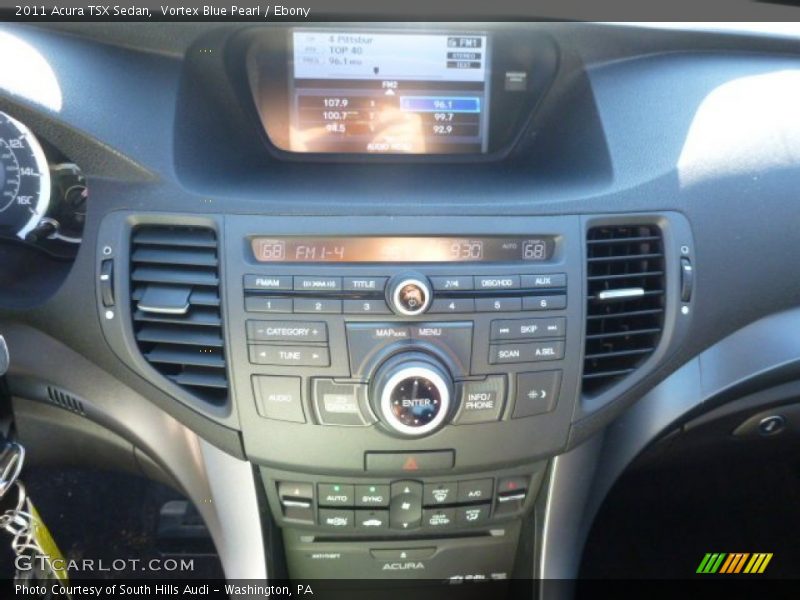 Vortex Blue Pearl / Ebony 2011 Acura TSX Sedan