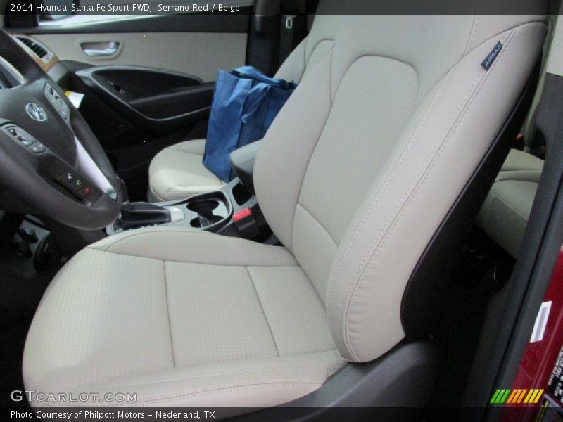 Serrano Red / Beige 2014 Hyundai Santa Fe Sport FWD