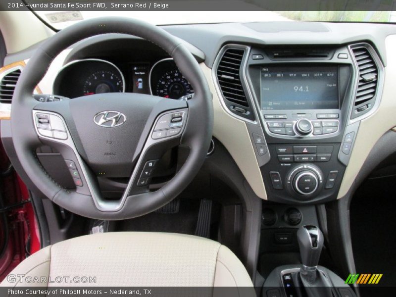 Serrano Red / Beige 2014 Hyundai Santa Fe Sport FWD