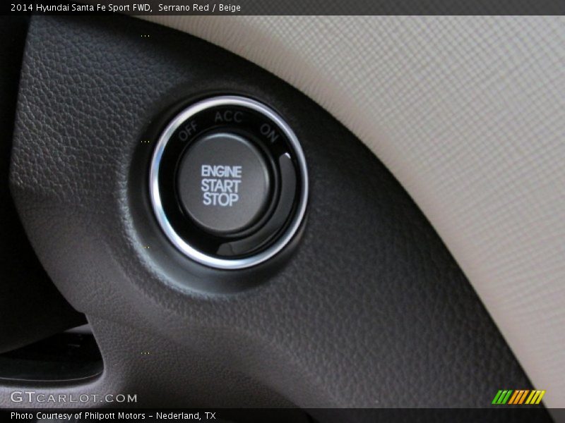 Serrano Red / Beige 2014 Hyundai Santa Fe Sport FWD