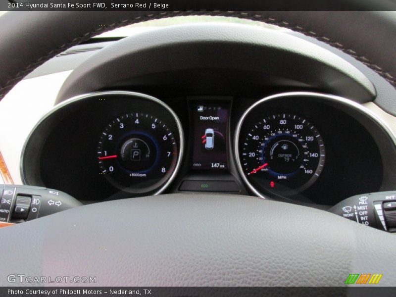Serrano Red / Beige 2014 Hyundai Santa Fe Sport FWD