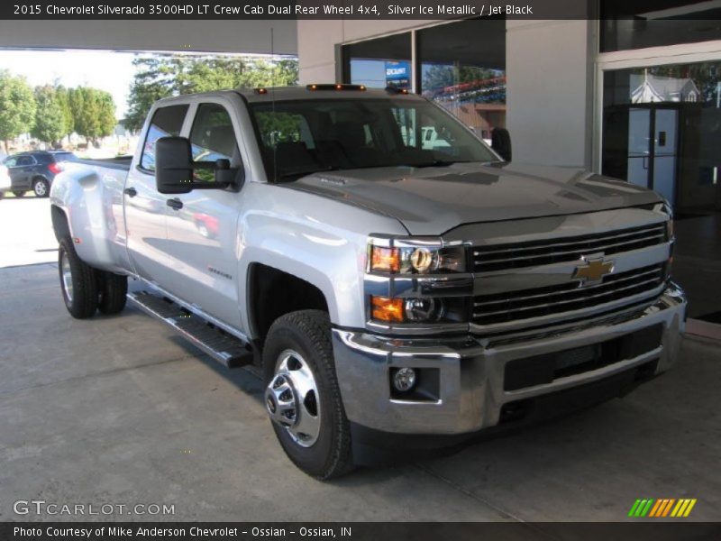 Silver Ice Metallic / Jet Black 2015 Chevrolet Silverado 3500HD LT Crew Cab Dual Rear Wheel 4x4