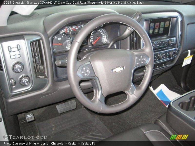 Silver Ice Metallic / Jet Black 2015 Chevrolet Silverado 3500HD LT Crew Cab Dual Rear Wheel 4x4