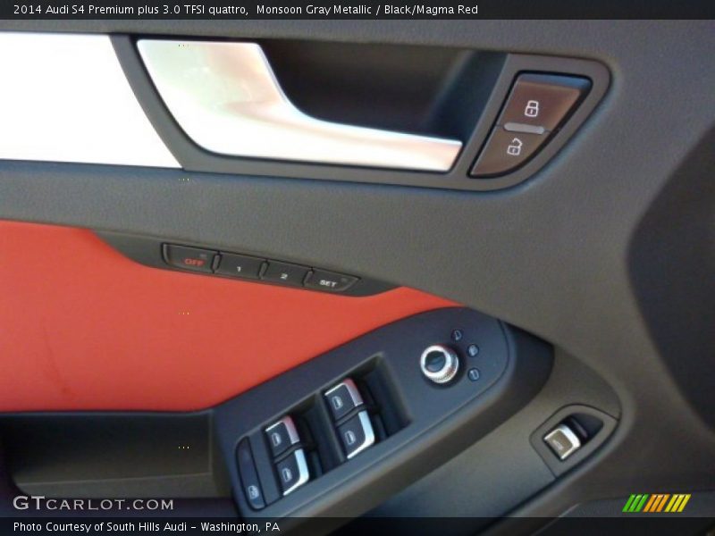 Monsoon Gray Metallic / Black/Magma Red 2014 Audi S4 Premium plus 3.0 TFSI quattro