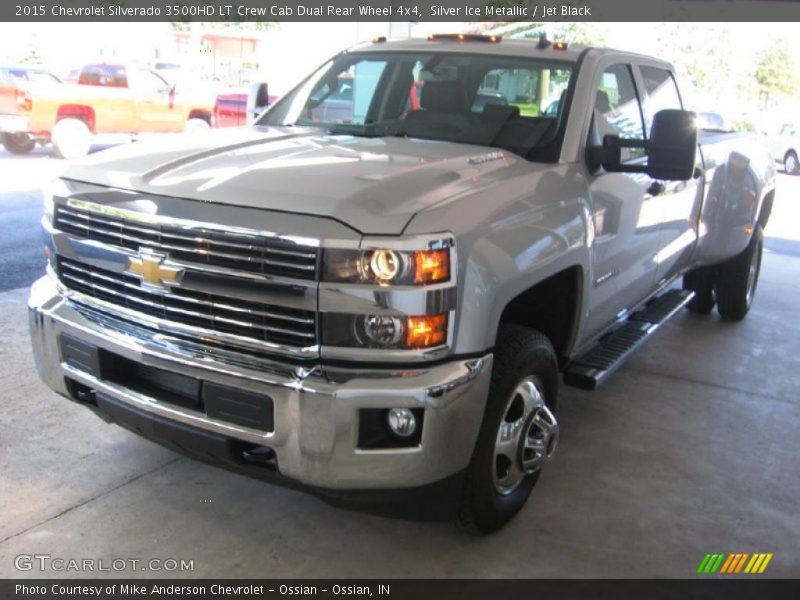 Silver Ice Metallic / Jet Black 2015 Chevrolet Silverado 3500HD LT Crew Cab Dual Rear Wheel 4x4