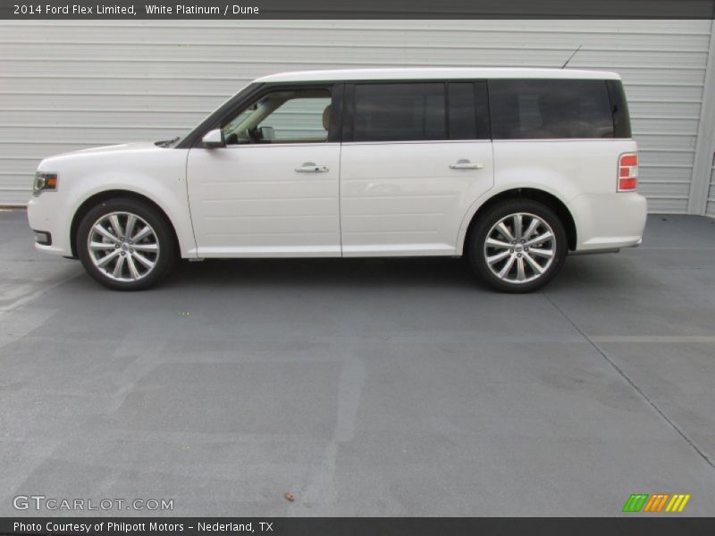 White Platinum / Dune 2014 Ford Flex Limited